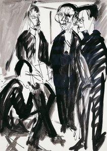 Artist and Die Brucke (The Bridge) group in Dresden, by Ernst Ludwig Kirchner (1880-1938) بواسطة إرنست لودفيج كيرشنر