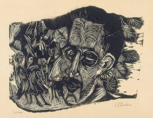 رئيس د. لودفيغ بينسوانغر والفتيات الصغيرات. 1917-18 بواسطة إرنست لودفيج كيرشنر