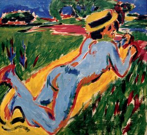 إعادة تدوير Blue Nude في قبعة من القش ، 1909