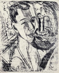 Self-Portrait with Cigarette بواسطة إرنست لودفيج كيرشنر