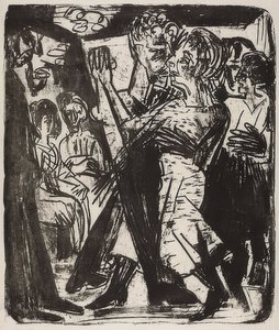 الرقص زوجين الفلاحين. 1920 بواسطة إرنست لودفيج كيرشنر