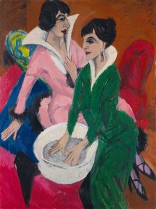 امرأتان بالوعة. الأخوات ، 1913. بواسطة إرنست لودفيج كيرشنر