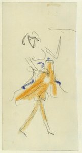 راقصة. عمل من قبل إرنست لودفيج كيرشنر (1880-1938) ، وقلم رصاص وباستيل على ورق مقوى بواسطة إرنست لودفيج كيرشنر