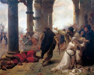 صلاة الغروب الصقلية، لإيرولو إيرولي (1854-1916)، التفاصيل بواسطة إيرولو إيرولي