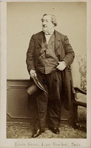 صورة للمؤلف جيوشينو أنطونيو روسيني 1792-1868 ، أوائل ستينيات القرن التاسع عشر. بواسطة اروين هانفستاينجل
