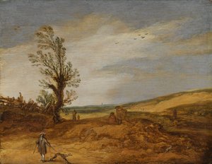منظر في الكثبان الرملية بواسطة Esaias van de Velde