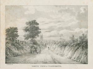 تامورث - منظر بعيد من الشمال: الطباعة الحجرية ، بدون تاريخ [1796-1865]