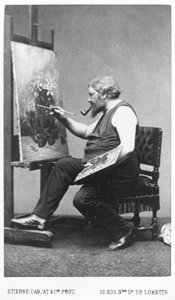 غوستاف كوربيه يرسم على حامله (صورة) بواسطة إتيان كارات