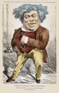 صورة ألكساندر دوما (1803-1870) الأب: رسم كاريكاتوري لإتيان كارجات. بواسطة إتيان كارات
