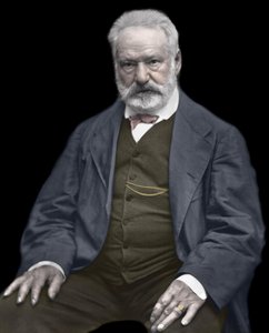 صورة لفيكتور هوغو (1802-1885) ، كاتب وشاعر فرنسي ، تلوين على صورة إيتيان كارجات (1828-1906) - فيكتور هوغو (1802-1885). كاتب وشاعر إنجليزي. كاليفورنيا. 1870. صورة فوتوغرافية ملونة. بواسطة إتيان كارات