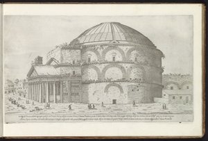 بانثيون تي روما بوويركين uit de oudheid (عنوان المسلسل) بقايا العصور القديمة في روما تم جمعها وتصويرها في منظور من قبل ستيفانو دو بيراك باريسينو (عنوان السلسلة على الكائن) بواسطة لورينزو فاكاري