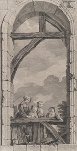 كنيسة اللقطاء في باريس: راهبة وفتيات صغيرات يشاهدن الحفرة ... ، 1756.