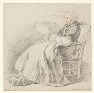 دراسة لـ LAccouchée ، c.1750 (الطباشير على الورق)
