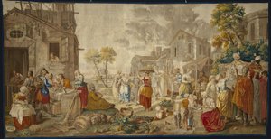 السوق الخارجي ، من مهرجانات القرية ، 1775-89