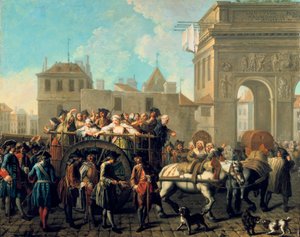 نقل البغايا إلى Salpetriere ، c1760-1770