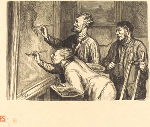 معرض الرسم 1868 - ضربة الفرشاة الأخيرة بواسطة إتيان بعد Honoré Daumier
