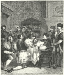 الكاردينال Wolsey يسلي في المنزل بواسطة اتيان بعد رونجات