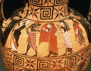 Black-figure amphora depicting the Judgement of Paris (ceramic) بواسطة إتروسكان