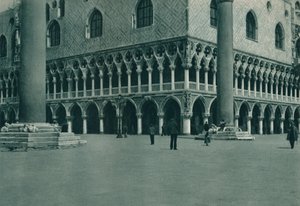 ركن قصر دوجيس في ساحة سان ماركو ، البندقية ، إيطاليا ، 1927 بواسطة يوجين بوبيل