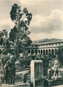 حديقة في متحف حمامات دقلديانوس ، روما ، إيطاليا ، c1926 1927 بواسطة يوجين بوبيل
