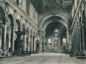 داخل كاتدرائية سانتا ماريا في آرا كويلي في كابيتولين هيل ، روما ، إيطاليا ، 1927 بواسطة يوجين بوبيل