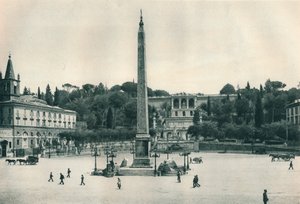 ساحة ديل بوبولو وتل بينسيان ، روما ، إيطاليا ، 1927 بواسطة يوجين بوبيل