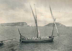 قارب شراعي في ميناء نابولي ، إيطاليا ، 1927 بواسطة يوجين بوبيل