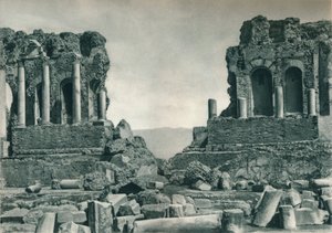 مسرح المسرح اليوناني ، تاورمينا ، صقلية ، إيطاليا ، 1927 بواسطة يوجين بوبيل