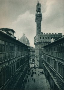 Palazzo Vecchio من معرض أوفيزي ، فلورنسا ، إيطاليا ، 1927 بواسطة يوجين بوبيل