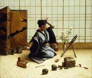 فتاة الجيشا 1890 بواسطة يوجين أرماند لاشيز