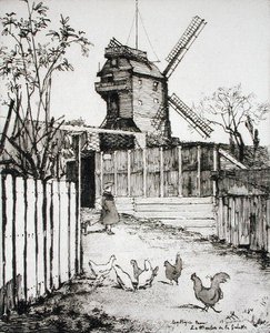 Moulin de la Galette ، من "من 1 إلى 20: منطقة باريس ..." ، نُشر عام 1903 (حفر)