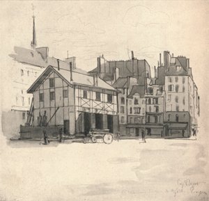 منازل قديمة في Quai des Orfeveres ، 1915