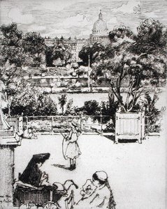 الحديقة الباريسية ، من "من 1 إلى 20: منطقة باريس ..." ، نُشرت عام 1903 (حفر)