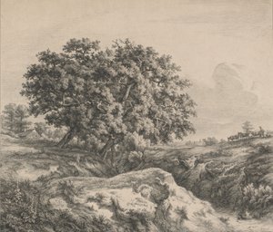شجرة البلوط بواسطة رافين ، 1845.