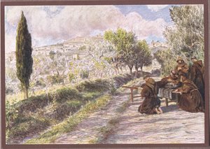 القديس فرنسيس يبارك مدينة أسيسي ، 1919 بواسطة يوجين بورنان