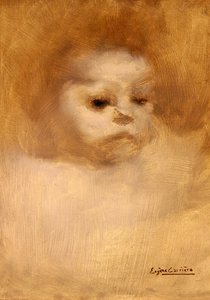 رأس الطفل ، دراسة لـ La Grande Soeur (زيت على قماش) بواسطة يوجين كاريير