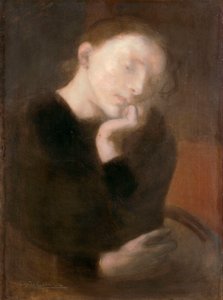 Meditation par Carriere ، يوجين (1849-1906) ، حوالي 1892 - زيت على قماش ، 65.5x48.7 - متحف أوهارا للفنون ، كوراشيكي بواسطة يوجين كاريير