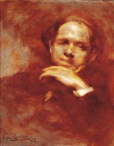 صورة باو كاسالز ، عازف التشيلو ، قائد الأوركسترا والملحن الإسباني (1876-1973) 1903 (زيت على قماش) بواسطة يوجين كاريير