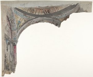 تصميم لمجموعة مسرح في أوبرا ، باريس ، 1830-90. بواسطة يوجين سيشيري