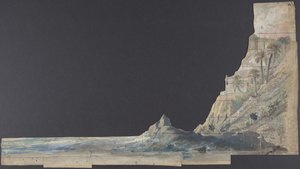 تصميم لمجموعة مسرح في أوبرا ، باريس ، 1830-90.