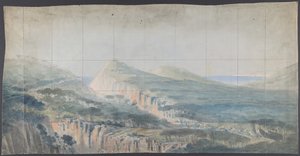 تصميم لمجموعة مسرح في أوبرا ، باريس ، 1830-90.