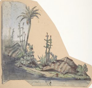 تصميم لمجموعة مسرح في أوبرا ، باريس ، 1830-90.