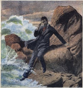 رسم توضيحي لرواية "قناع الحب" لدانيال ليسور