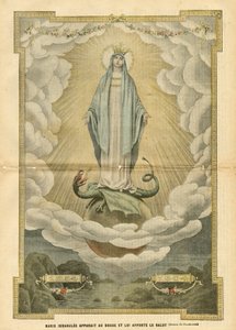 رسم توضيحي لـ Eugene Damblans (1865-1945) في Le Pelerin ، 04/12/04 - تظهر Mary Immaculee للعالم وتجلب له الخلاص - إيمان الدين والكاثوليكية - تصور بلا حدود - ماري ، تنين - غيوم - الأرض بواسطة يوجين دامبلانز