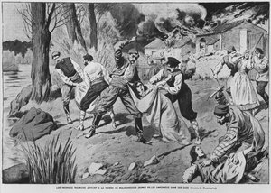 ثورة الفلاحين الرومانيين ، توضيح من `` Le Pelerin &39;&39; ، 7 أبريل 1907