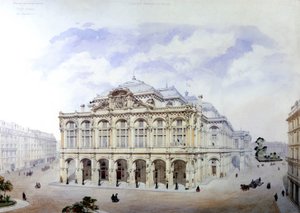أوبرا غارنييه في باريس عام 1850 بواسطة يوجين فيوليت لو دوك (فيوليت لو دوك) (1814-1879)