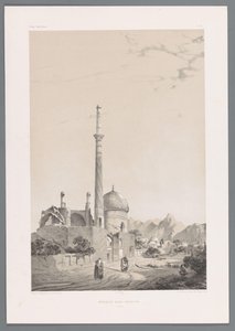 مسجد بابا سختي مع مئذنة Bagh-e-Ghoushkhane في أصفهان مسجد بابا سقطة أصفهان (العنوان على القطعة) المناظر الطبيعية الفارسية (عنوان السلسلة) بيرس مودرن (عنوان المسلسل) بواسطة تيري فرير