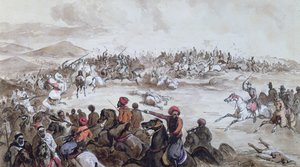الاستيلاء على قبيلة عبد القادر (1808-1883) بواسطة هنري دورليانز (1822-1897) دوق أومالي ، 16 مايو 1843 ، ج .1843