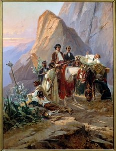 تذكار الرحلة من باريس إلى قادس عام 1846 بواسطة ألكسندر دوما وأصدقاؤه (زيت على قماش)