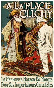 ساحة كليشي، حوالي عام 1891 (طباعة حجرية ملونة على ورق) بواسطة يوجين جراست